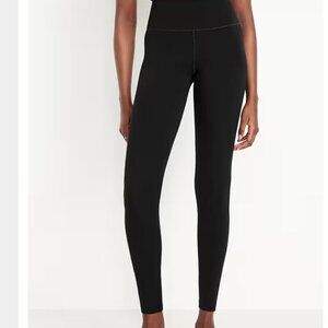 Old Navy High-Waisted StudioSmooth Full-Length Leggings Black Large T